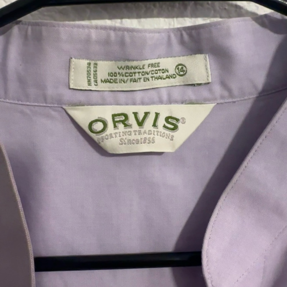 Minimalist Orvis Womens Button Up Tunic Mandarin Collar, Lagenlook, Casual, Cozy - Picture 4 of 4